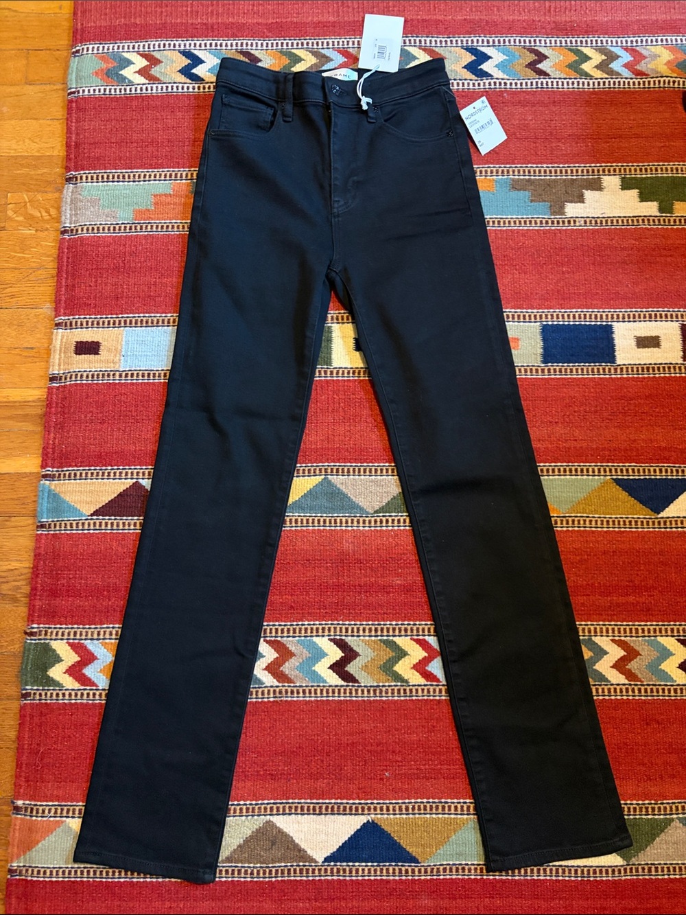 NWT Frame Black Denim High Rise Pencil Jeans